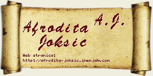 Afrodita Joksić vizit kartica